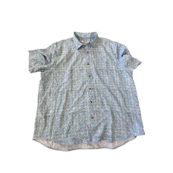 Tommy Bahama The Coconut Point Big Blue Short Sleeve Button Up Shirt Size 3XLT - Picture 1 of 8